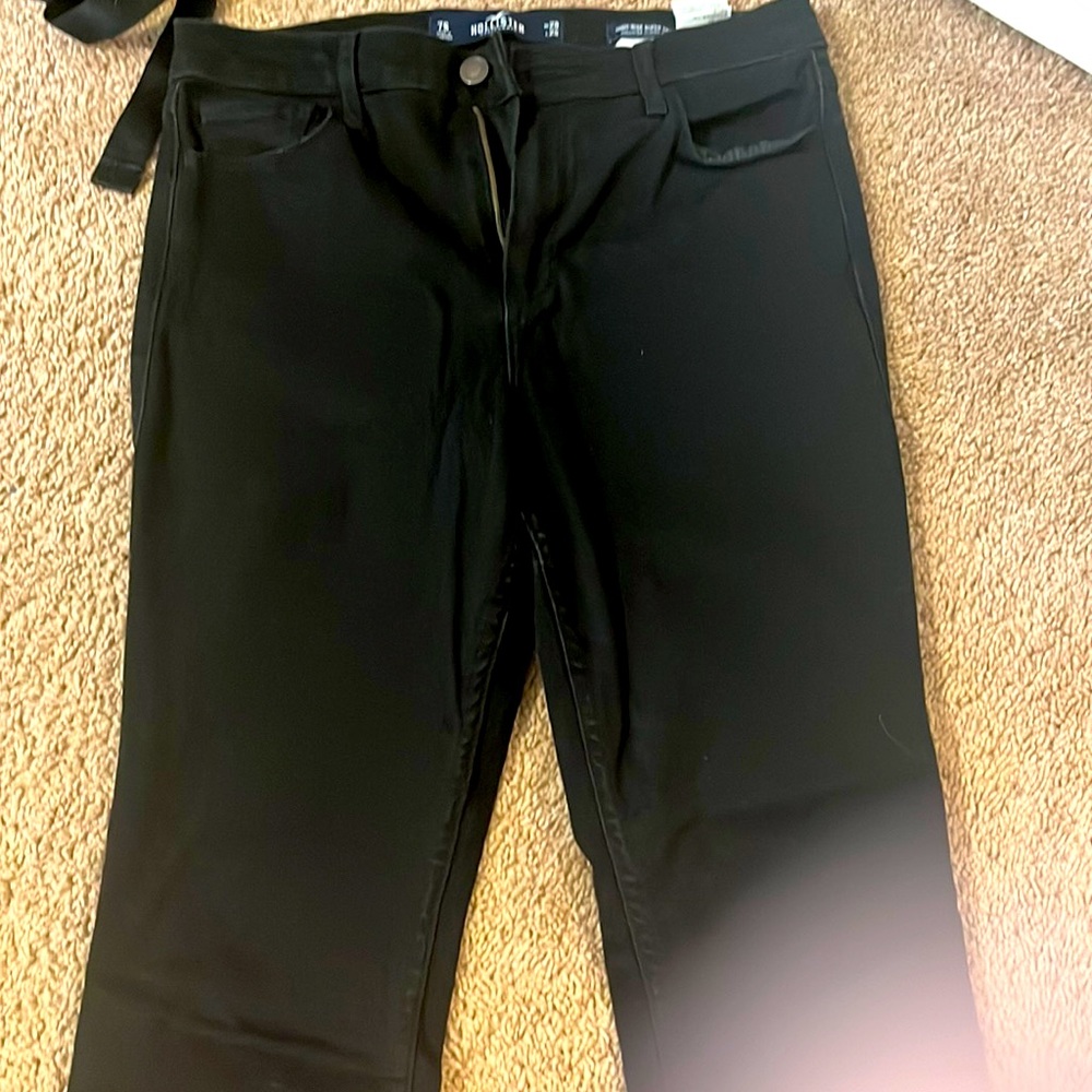 worn once black no rips hollister high rise super skinny jeans size 7s